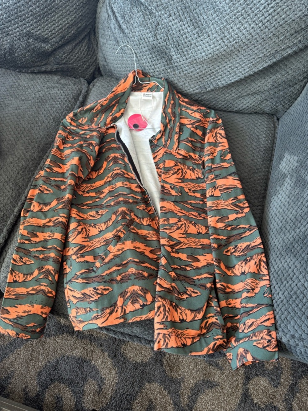 Bravest Studios Camo Orange & Olive Tiger-Stripe Jacket